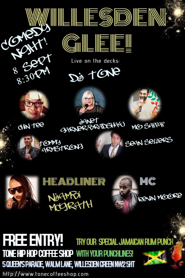 allforshowKM's tweet photo. Remember, it's this Friday, 8:30pm for  laughs @tonecoffeeshop with these wonderful comics...and me. https://t.co/Hpx6Mgn78N
