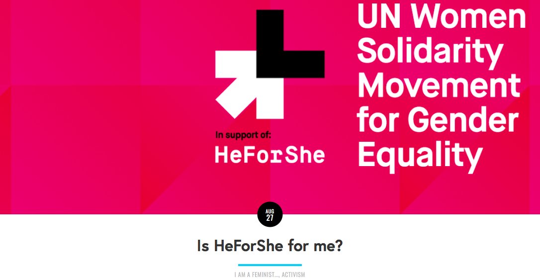 UNWOMEN4Youth's tweet photo. Read our colleague @NambiarManaved article "Is HeForShe for me?" Engaging young men in gender movement. Click here: https://t.co/L57nvRj7AZ https://t.co/5bcTGczHbc