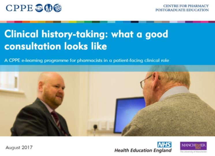 CPPE's latest consultation skills e-learning programme is now live - access Clinical history-taking via the website cppe.ac.uk/news/a?ID=700