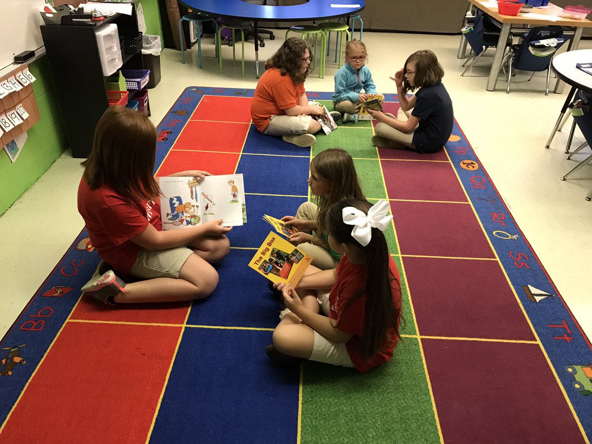 CESTigerTeam's tweet photo. National Read a Book Day at CES #PositiveContagiousEnergy. Our older students read to younger students. #1healthyfamily https://t.co/a8AnuT6I68