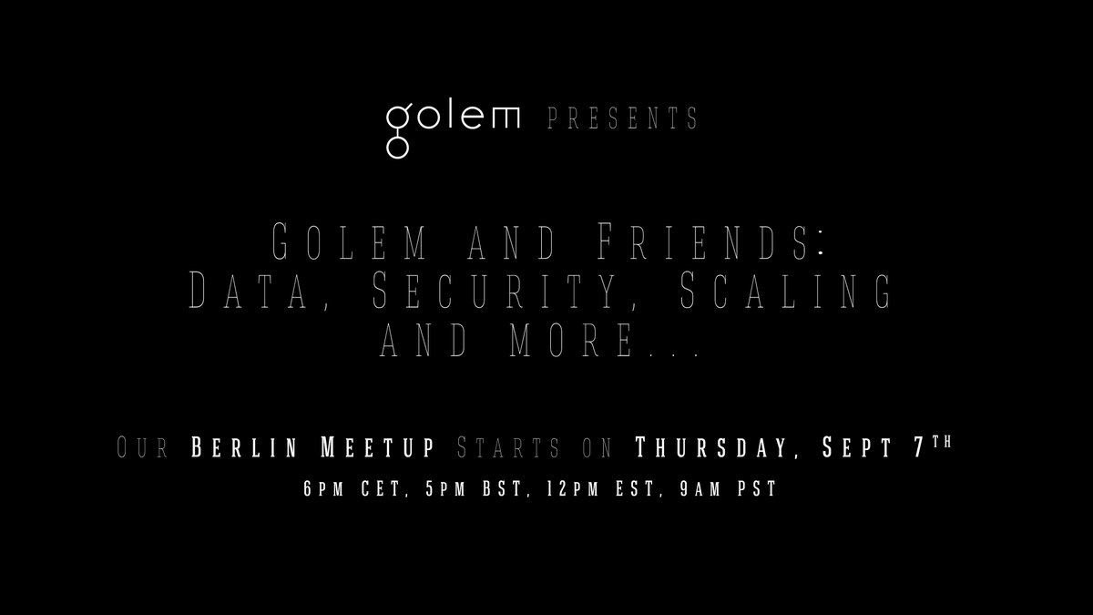 golemproject's tweet photo. We are going to livestream our Berlin event @blueyard, Thursday Sep 7! Feat. @QubesOS @streamrinc &amp; @omise_go #compute #security #ethereum https://t.co/OcSzcBZqgN