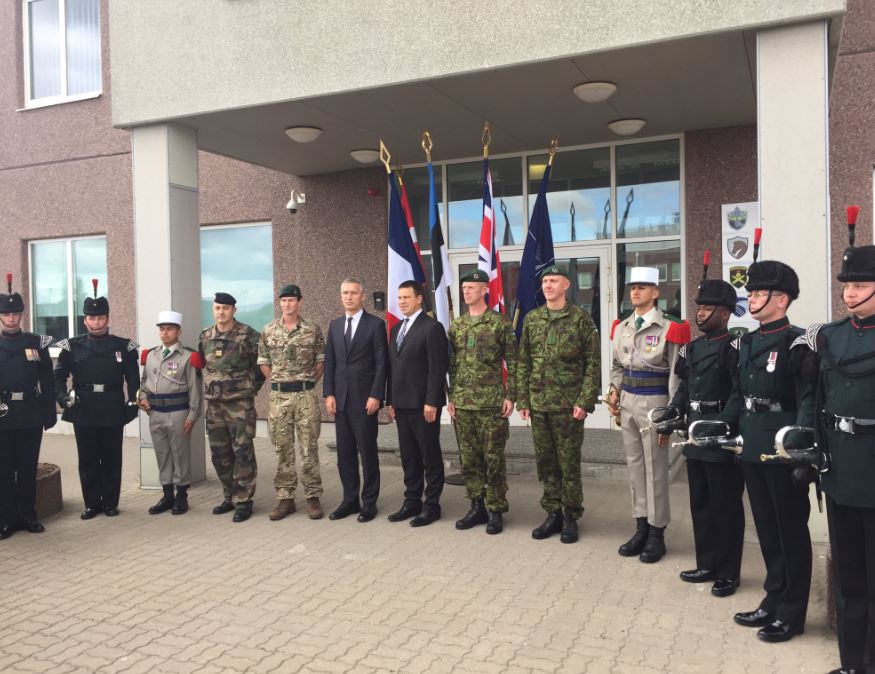 R_Cripwell's tweet photo. NATO Secretary General @jensstoltenberg has visited the UK led Battlegroup deployed in #Estonia. #WeAreNATO https://t.co/YT0q82jOHH