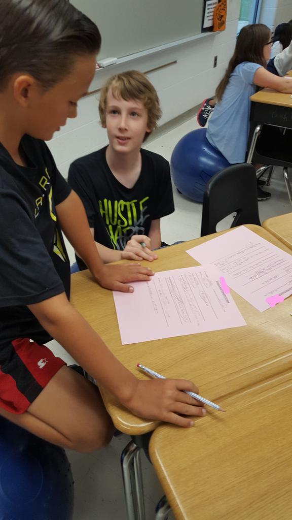 EatonTeaching's tweet photo. Loved seeing the collaboration and partner talk for our #classconstitution #5thgrade #socialstudies @SparksES_BCPS https://t.co/wnZeZYMdxP