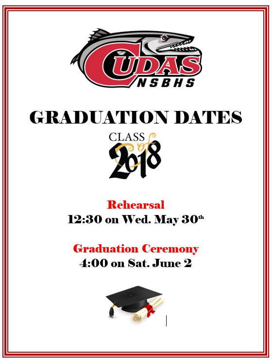 Class of 2018: Here are your rehearsal and graduation dates and times.  :) <a href="/kc712/">Kc7</a>