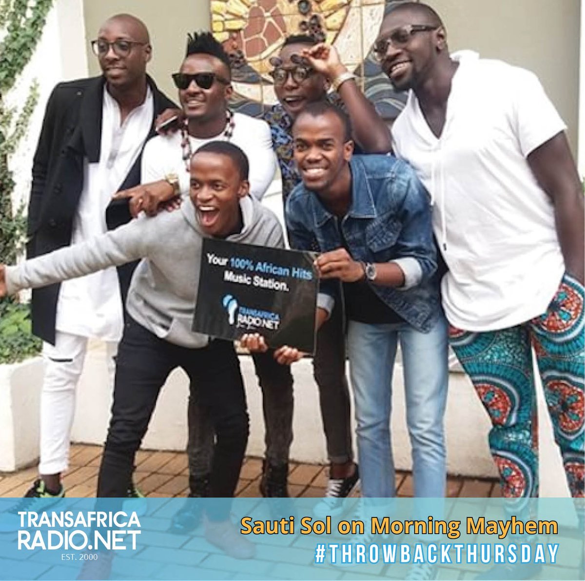 TransAfrica872's tweet photo. #TARTBT [Podcast] Multi-award winning band @sautisol  on #MorningMayhem with @therealmashile talking Tour of Afrika
https://t.co/jUGNq1LfFn https://t.co/LhhUx0d39F