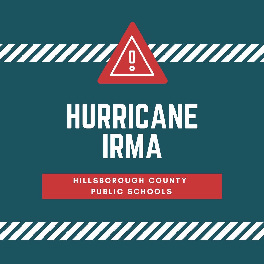 HillsboroughSch's tweet image. @HillsboroughSch will be closed Thurs. and Fri., Sept. 7 and 8, to serve as shelters for evacuees.