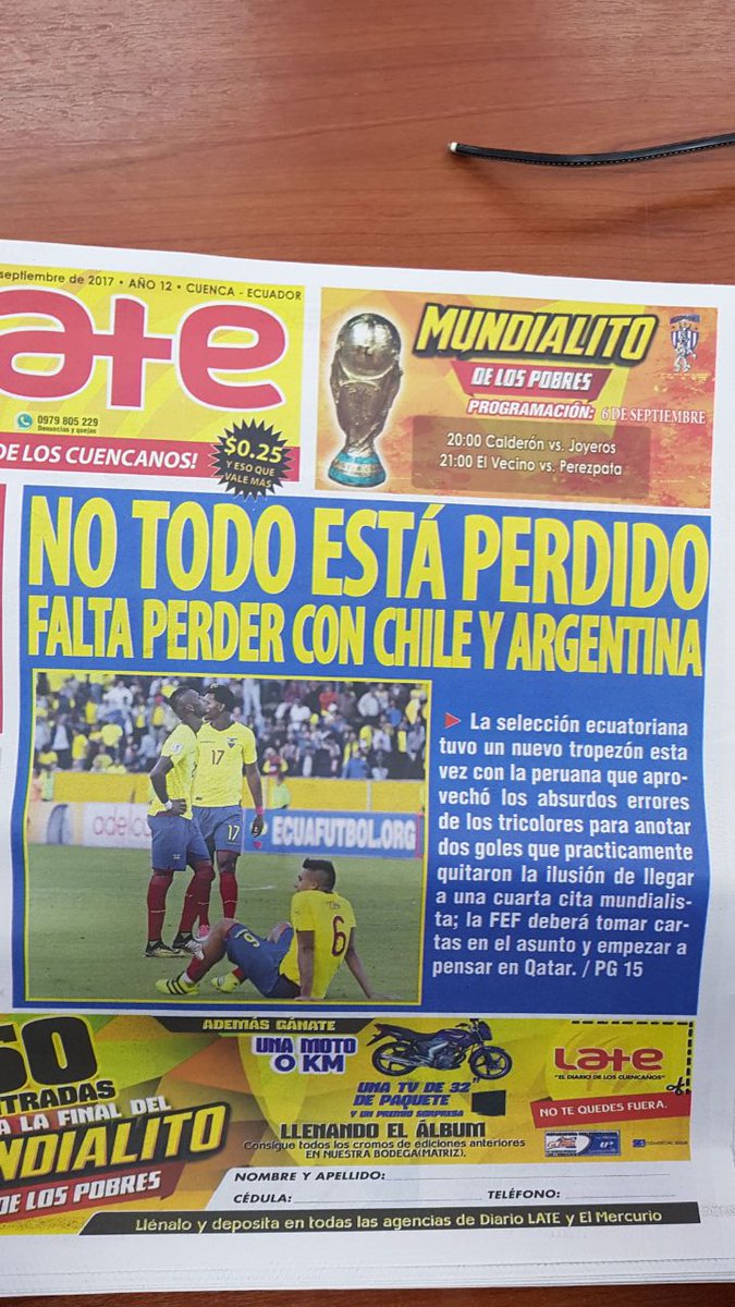 Hay que reconocer que la prensa ecuatoriana tiene humor.