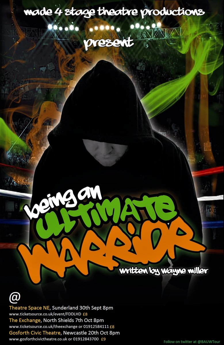 WayneKMiller's tweet photo. New peice of #theatre that tackles #mentalhealth &amp; #alcoholism . A story about a #Wrestling fan &amp; real life struggles he's wrestled with. https://t.co/U1NAczgf56