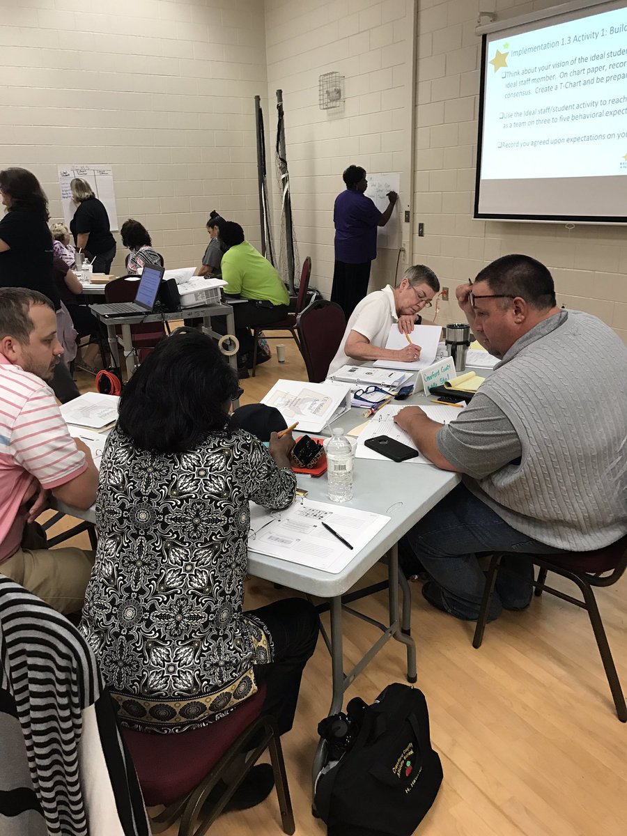 LaineeHudson's tweet photo. Crawford County School PBIS teams building expectations. #cc1eagle #PBIS https://t.co/uhJi2HVtTJ
