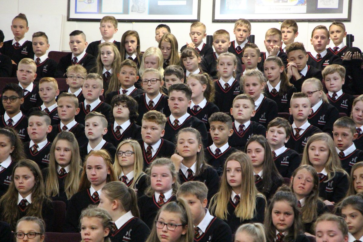 A picture of concentration in this morning's first assembly for our new Y7.