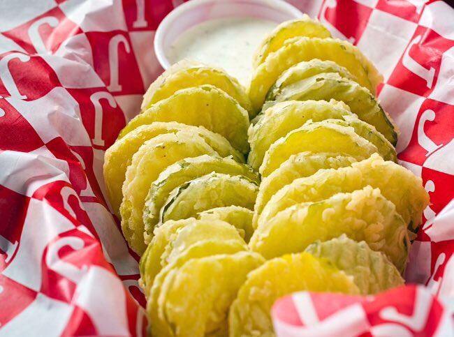 Retweet for a shot at Free. Fried. Pickles. For a Year. For real. 500 retweets and we'll make them free all day this Friday. #detailslater