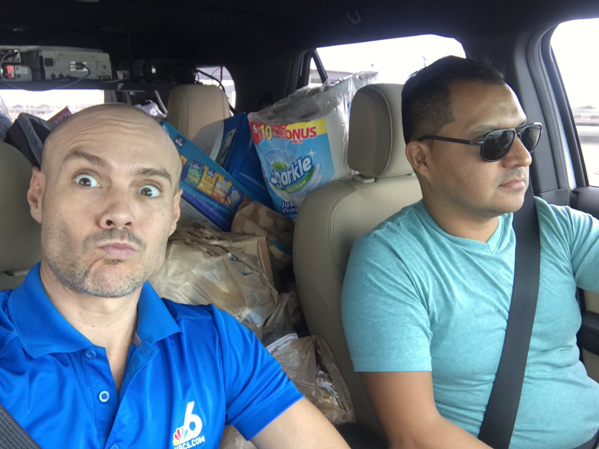jamieNBC6's tweet photo. #HurricaneDuo. We may be joined to the hip for the next week, but he's one of the best! #Irma #KeysBound @nbc6 https://t.co/LSde82lvJr