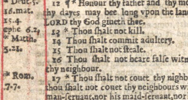 DavidNessle's tweet image. Den som korrekturläste 1631 års engelska bibel var inte så alert, alternativt mycket förtjust i att göra hor.