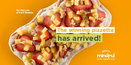 Julia's For the Love of Fruit Pizzetta is our winner! Now you get to enjoy this delicious dish in your café. ow.ly/YuAO30eMz44 #Sodexo