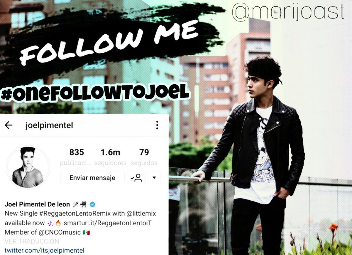 JoelPanamaOF's tweet photo. #OneFollowToJoel ๐TeamPimentel apoyando a que @itsjoelpimentel ๐ llegue a los 1.7 M ๐โจ #CNCO https://t.co/ORP0rrPgnI