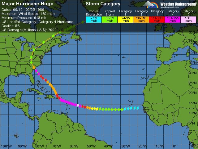 tzsawyer's tweet image. path reminds me of Hugo - Sept 89' +$7Billion damage.