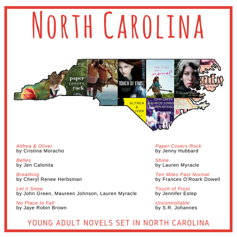 AbigailsWriting's tweet photo. From South last week to North this week, I've got a new #YAbyState graphic for you. Check out these ten North Carolina set YA books! https://t.co/EIXkHrbI6E