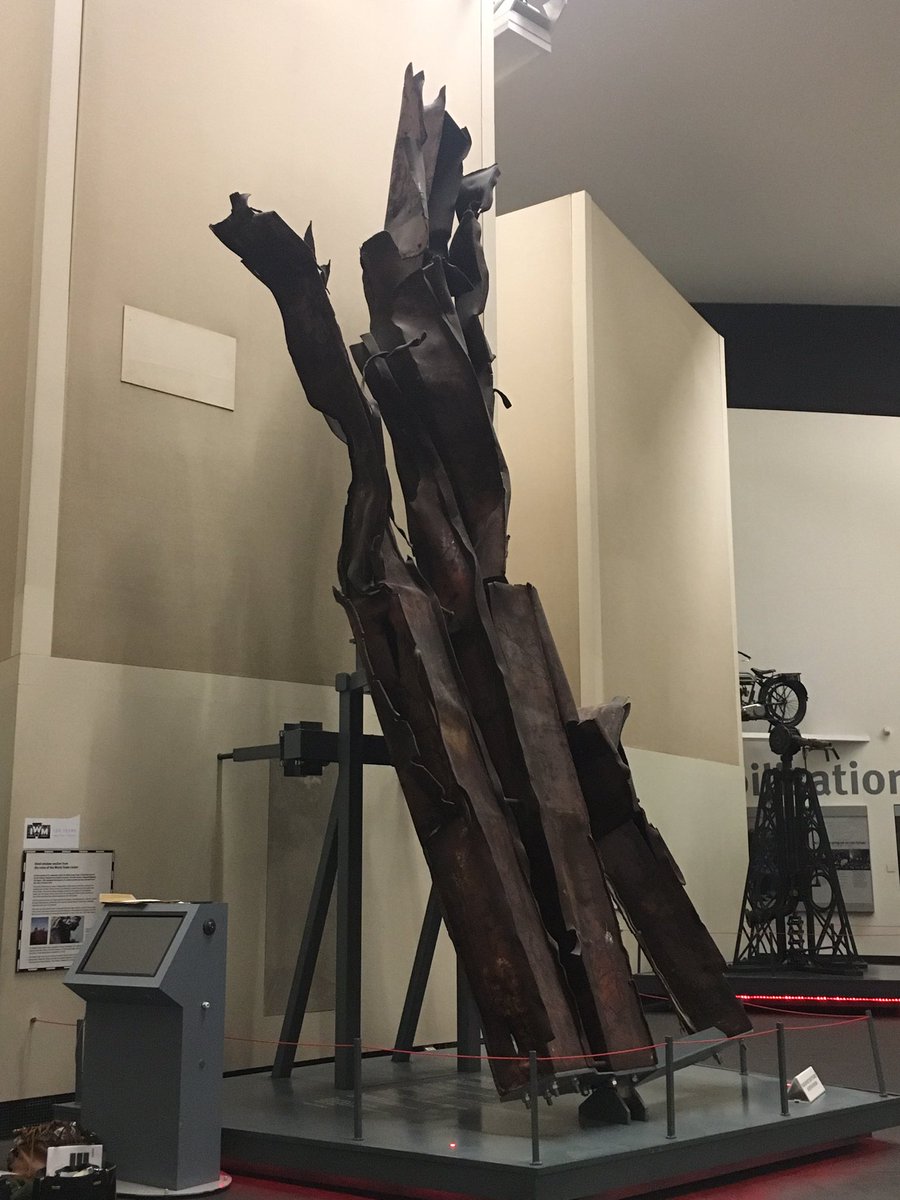 Shooting at IWM Manchester tonight. The last time I saw this it was standing upright with me on the top in 1998. Moving to see it here #9/11