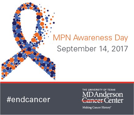 Happy #MPN Awareness Day! #MPNAwareness Day focuses on encouraging those living with MPNs to inspire others. #endcancer #mpnsm
