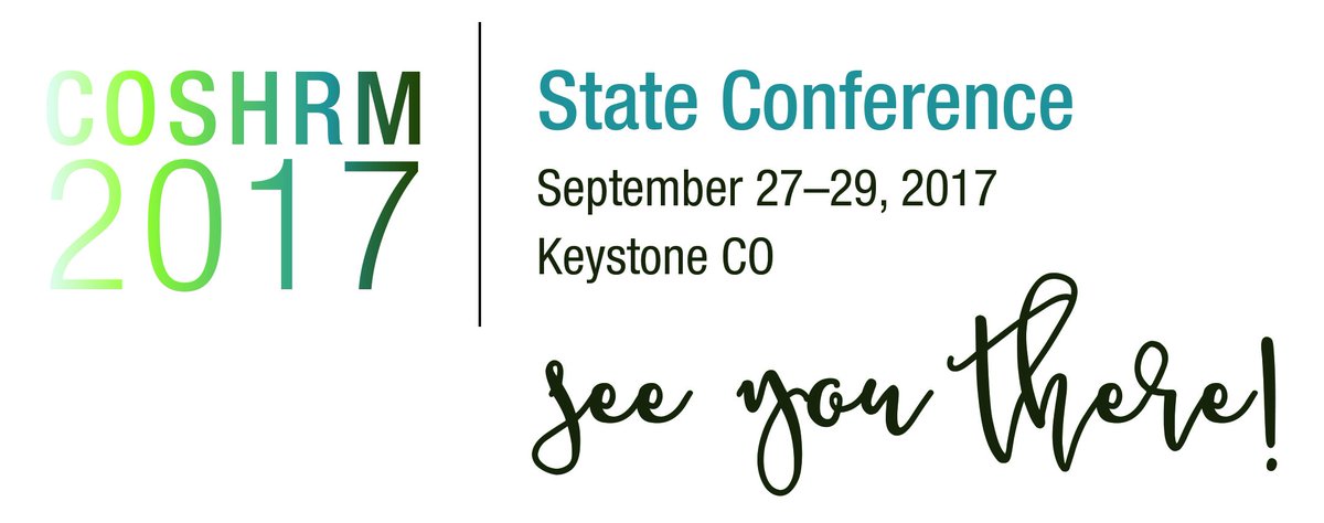 Will I see you there? #COSHRM2017