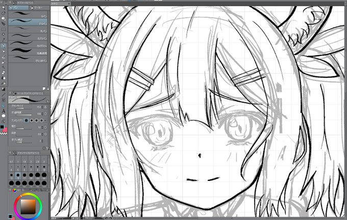 せっせと描いている美遊ビースト 