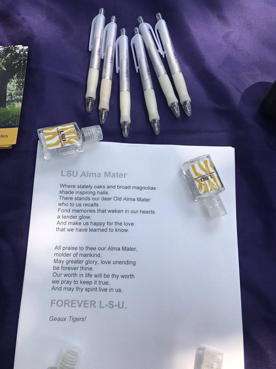 Come learn about #LSUGameDay Traditions at our Chance of Rain Never event happening now in front of Johnston Hall!