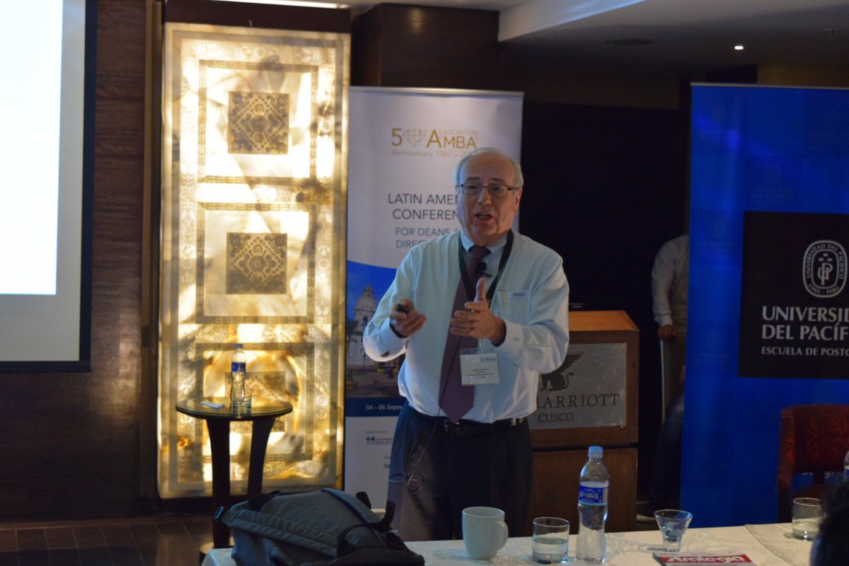 Assoc_of_MBAs's tweet photo. Jorge Talavera, President, @esanperu hosts the last discussion of #AMBA17 on #Engaging #Alumni. #Education https://t.co/UjlUgirUuY