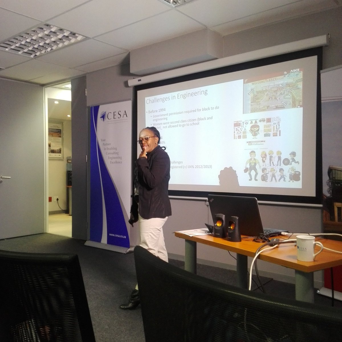 VarsityTVSA's tweet photo. Nomsa Magazi at the CESA CEO's Corner. #YPFGN #CEOsCorner #NAKOILISO #VarsityTVSA https://t.co/pGeqyXU2eO
