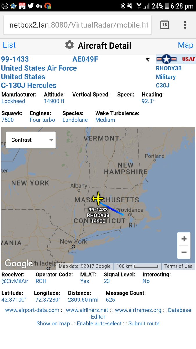 O Xrhsths Civmilair Sto Twitter Squawk7500 Hijack Unlikely Us Air Force Hercules C30j 99 1433 Rhody33