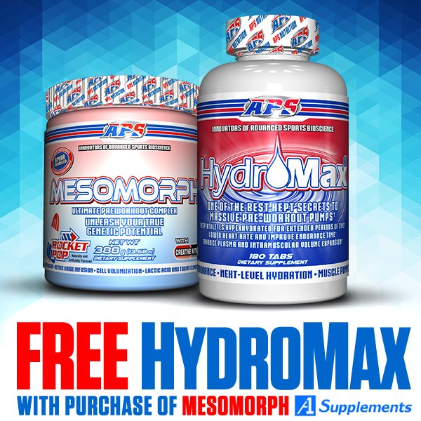 Score a FREE #HydroMax, with your #Mesomorph purchase, only on <a href="/a1supplementsco/">A1Supplements</a>!! Place your order today, ow.ly/w2jv30eXyYS!!