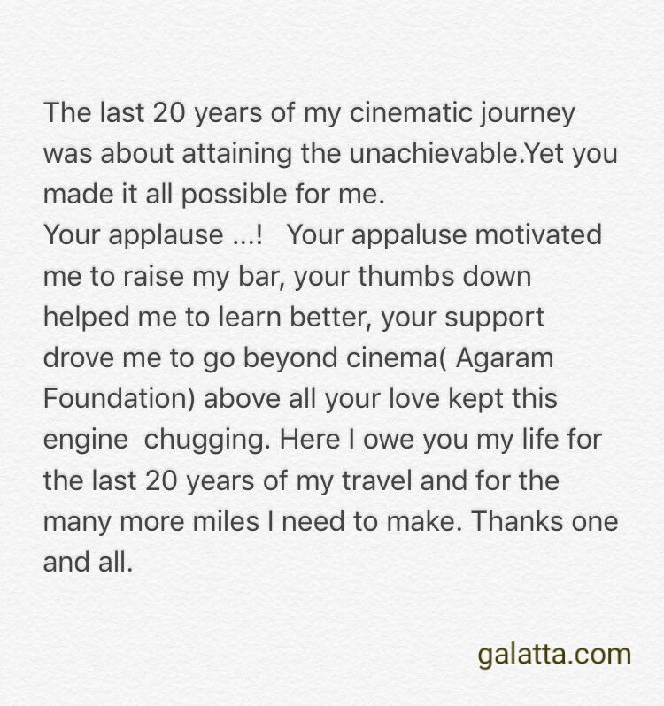 galattadotcom's tweet photo. Thank you for your applause and your thumbs down: #Suriya on his 20 years in Cinema.
#20yearsofSURIYAism #20YearsOfSuriya @Suriya_offl https://t.co/xBrGZuqm9d