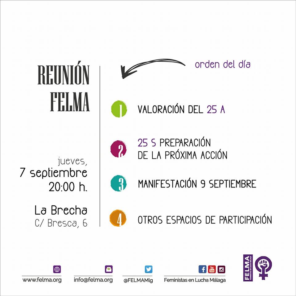 FELMAMlg's tweet photo. Ven mañana #7Sep a nuestra reunión mensual de #FELMA #Participa https://t.co/BgXBMgnINV https://t.co/ZtDPVhO65N