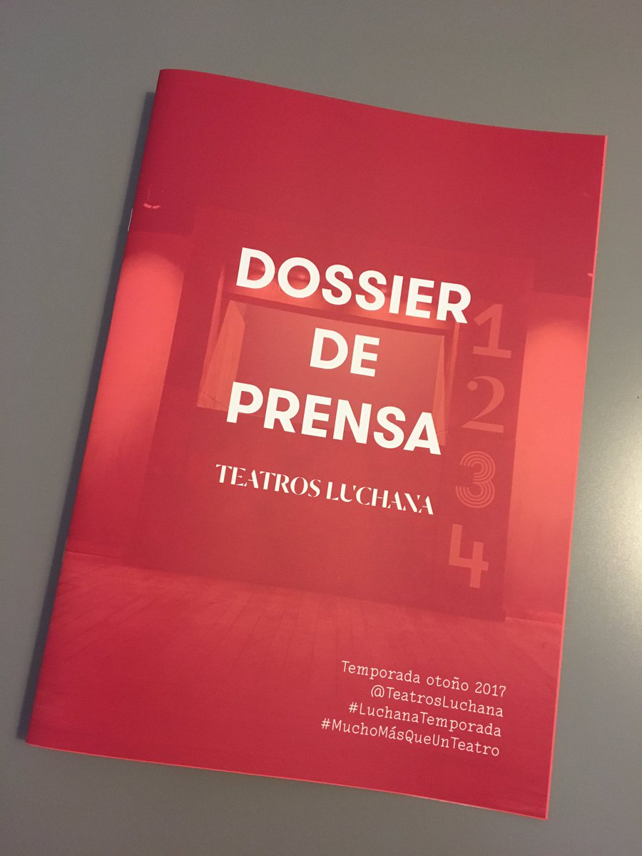 Recién salido del horno...
El lunes 11 a las 11h30 presentamos a medios, blogueros y amigos teatreros y #tuiteatreros la #LuchanaTemporada