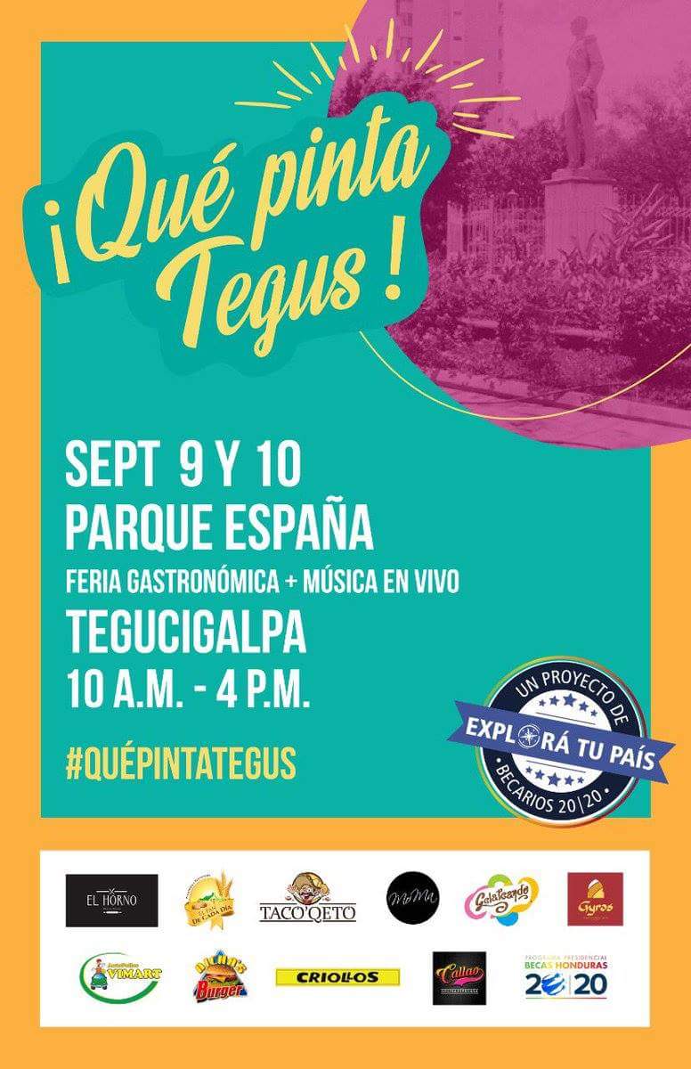 #QuéPintaTegus
Gran feria gastronómica este fin de semana en parque España. No te lo pierdas.