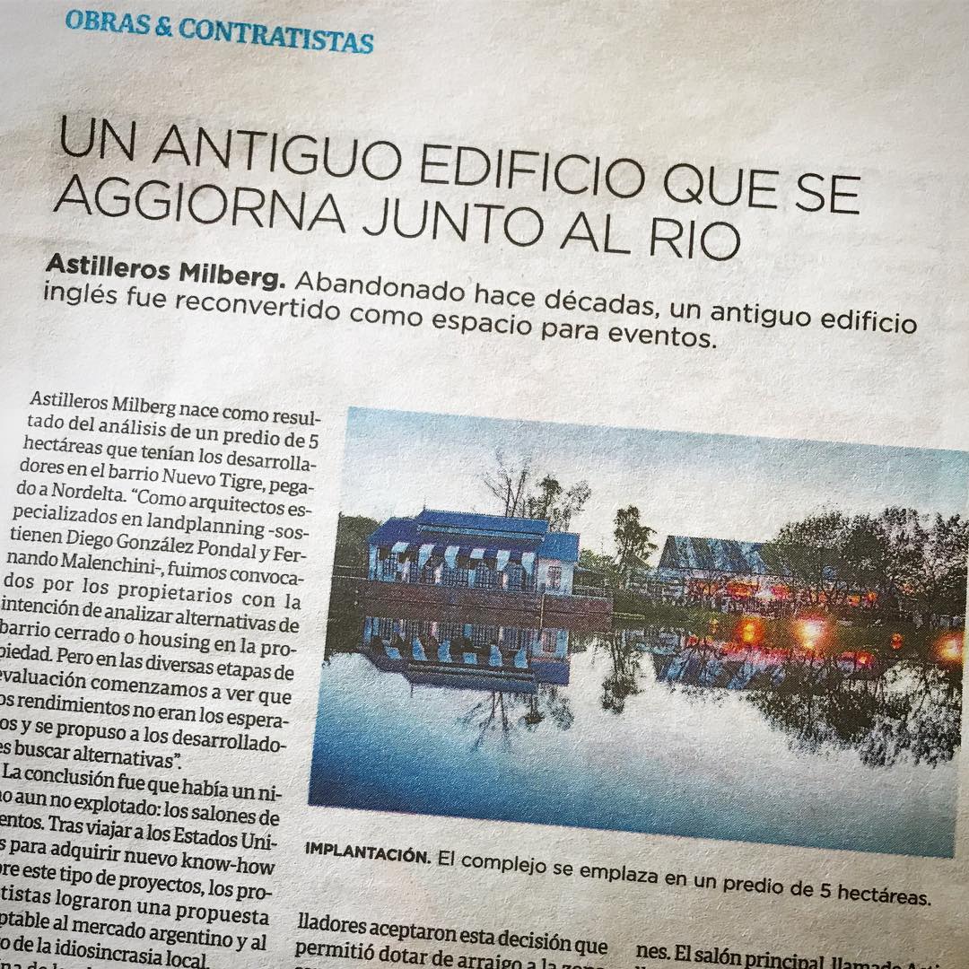 De la mano del Estudio Pondal Malenchini Arquitectura &amp; Landplanning salimos publicados en el suplemento Arquitectura del Diario Clarín.