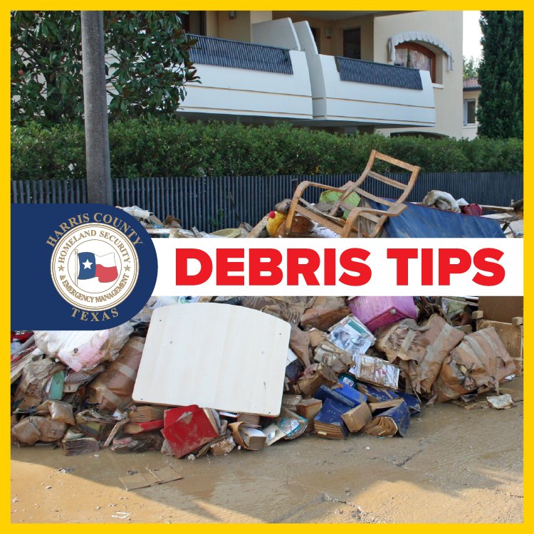 ReadyHarris's tweet photo. Touching debris that's touched #Harvey flood waters? WASH UP and WEAR GLOVES! Harris County Debris Pickup has begun. Info: 713-274-3880 https://t.co/tYUNbiKp5S