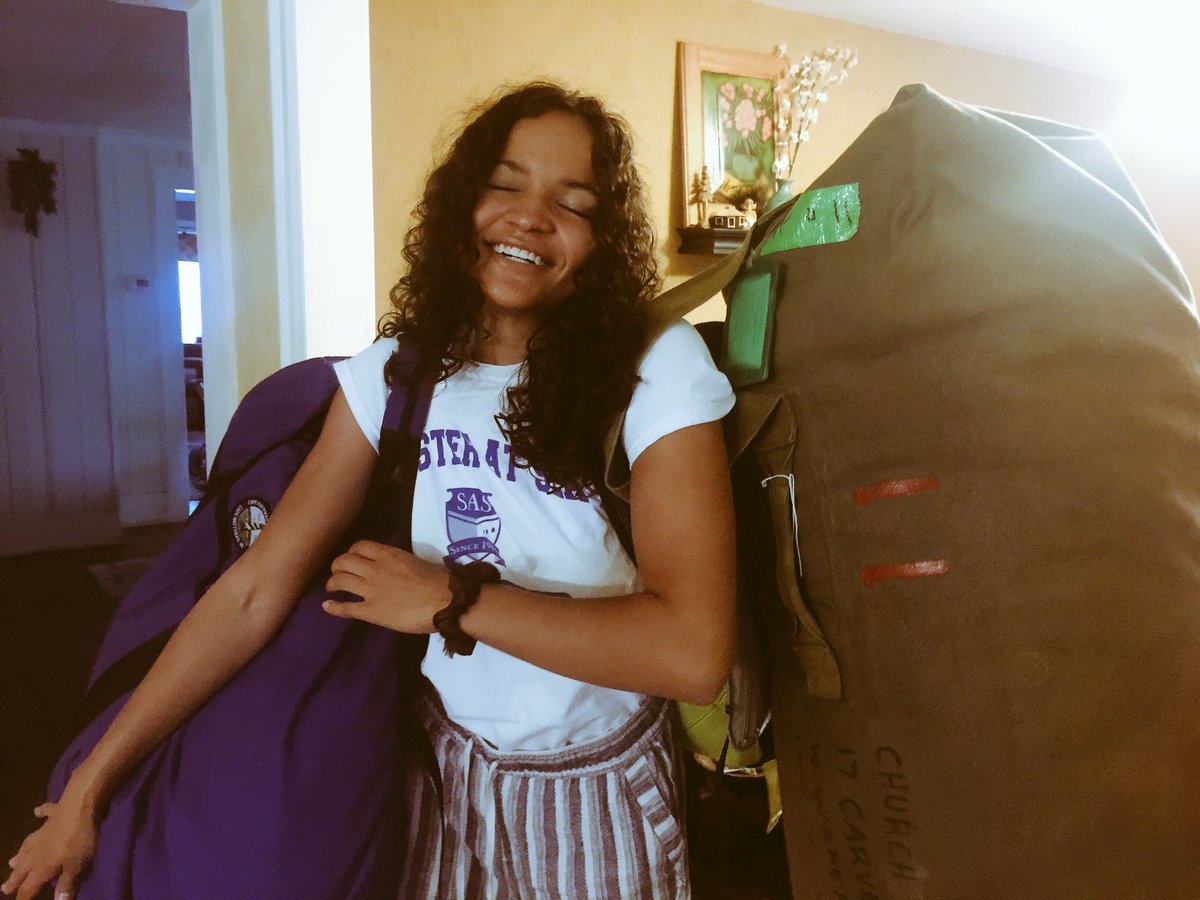 MaddoggStj's tweet photo. Smiling because I'm really giddy rn or that's how I cope with pain because carrying these bags through the airport is going to be no joke. https://t.co/YjcDekWD98