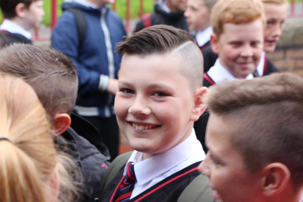 One of our new Franklinites outside assembly this morning!