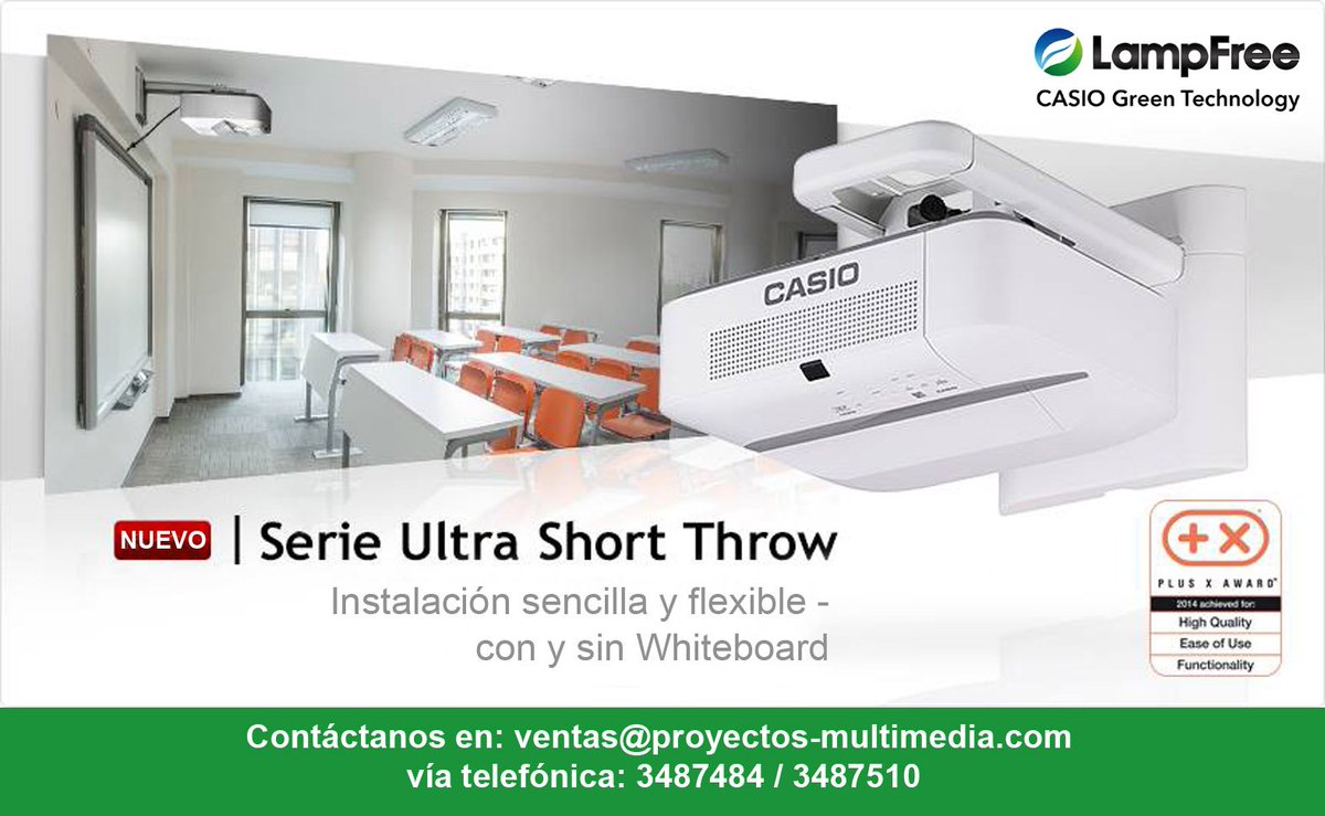 proyectosmulti's tweet photo. El Proyector #Casio #LampFree de Alcance Ultracorto XJ-UT310WN, ofrece flexibilidad para tu clase y / o presentaciones. #ProyectosMultimedia https://t.co/zs8a1M1fs4