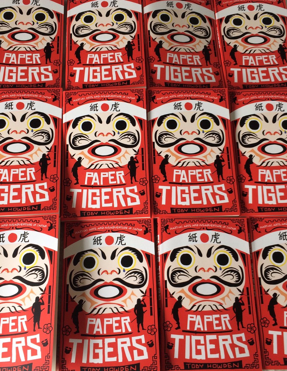 LLToby's tweet image. Paper Tigers, hilarious adventures in Japan out now! #papertigers #unbound #newbook #coverart #newauthor #martialarts #kendo