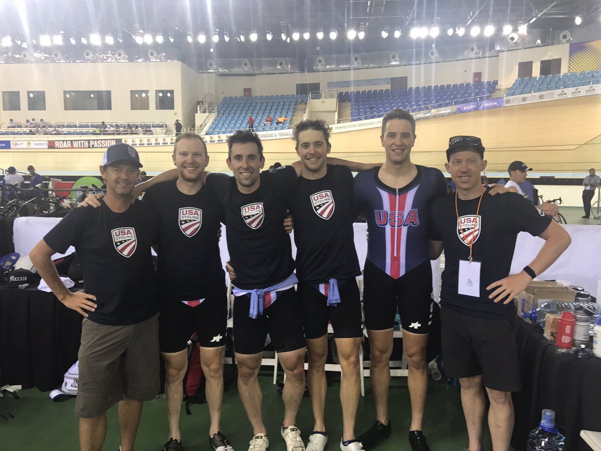 With 2 nat'l records broken in the last month, the new men's team pursuit program is on track for meeting its goals! usacycling.org/record-breakin…