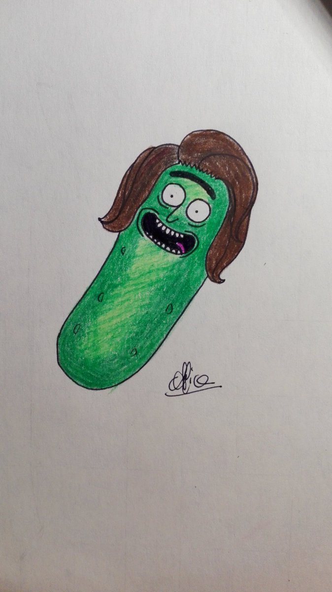 michaelslands's tweet photo. @CaseyMoreta Hi it took me 17 mins to draw u as pickle rick &amp; it's not that good but I hope u like it https://t.co/G3TBzWxFNS