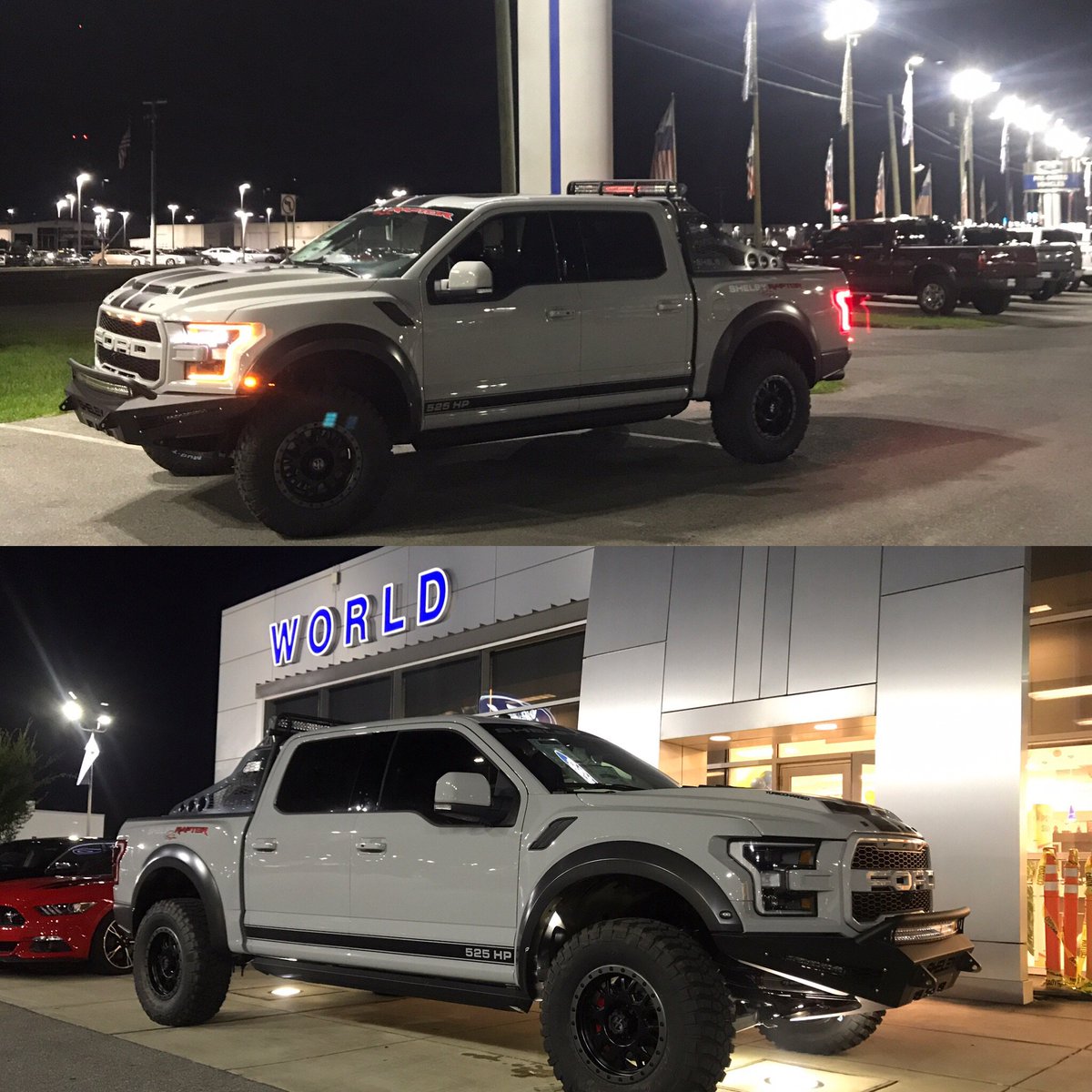 C_L_Jones's tweet photo. The Baja Shelby Raptor has finally arrived @WorldFordPensacola , y'all come and get it!  #askforchris #worldfordpensacola #ford #BajaRaptor https://t.co/fCnBY0fu8c