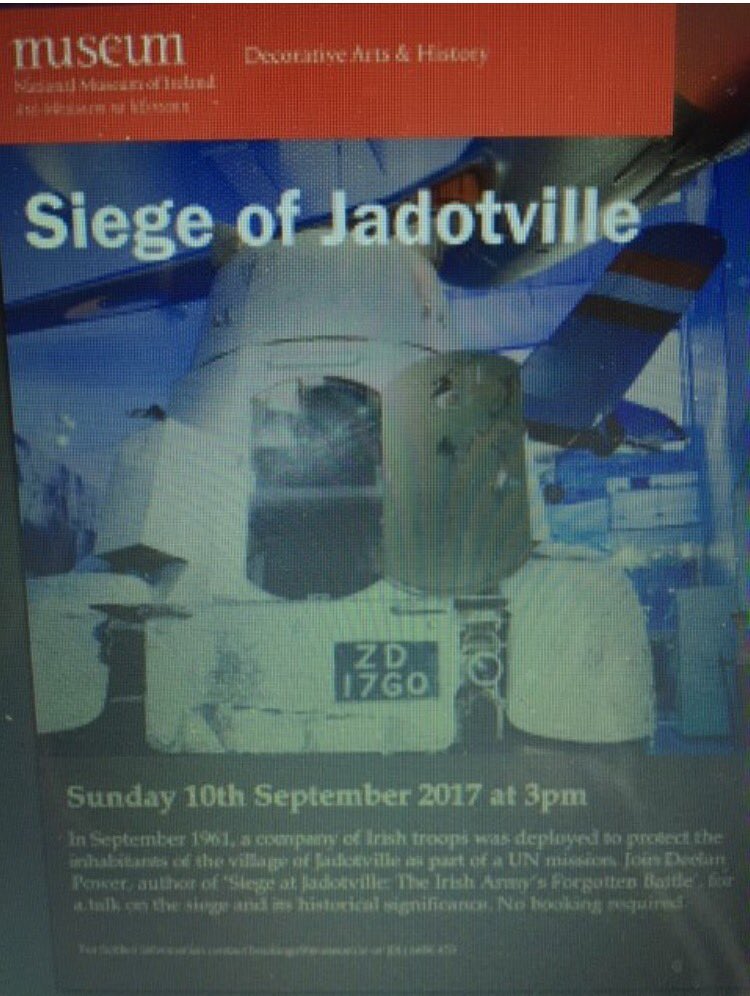 For anyone interested, Declan Power will be giving a talk on Jadotville at Dublin's National Museum this Sunday at 3pm