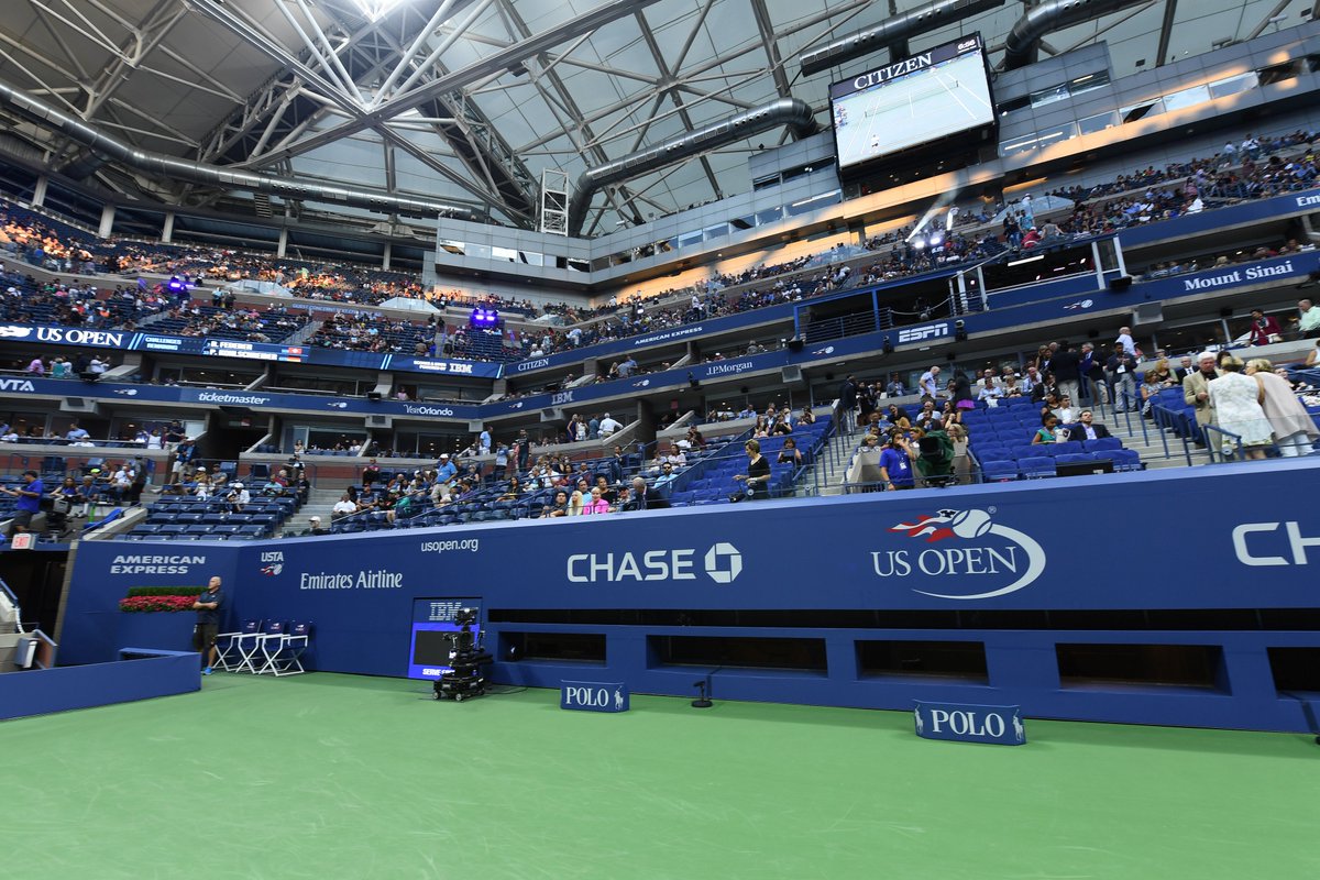 Chase's tweet photo. Did you know this is the 36th year JPMorgan Chase has sponsored the @USOpen? Proud to support the sport! #MasterTheOpen
๐ทJen Pottheiser https://t.co/2wAi1MojcE