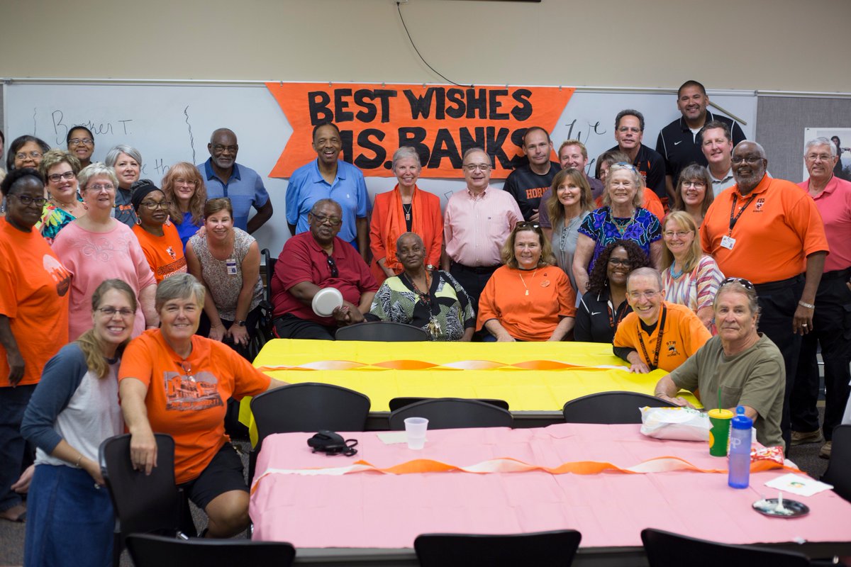 BTWHSTulsa's tweet photo. Ms. Banks, BTWHS says thanks for your many years of service.  Enjoy your retirement. https://t.co/mxJWaGJUFb