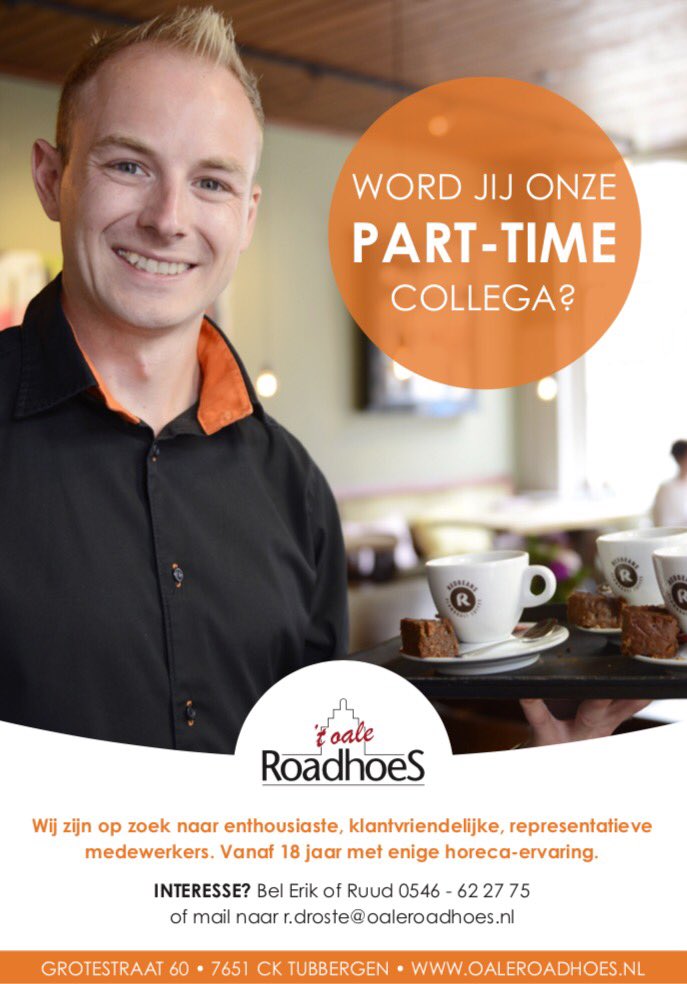 We kregen een vacature ingezonden van een van onze leerbedrijven. Tevens plek voor stagiaires. Voor info zie flyer. <a href="/oaleroadhoes/">Ruud Droste</a>