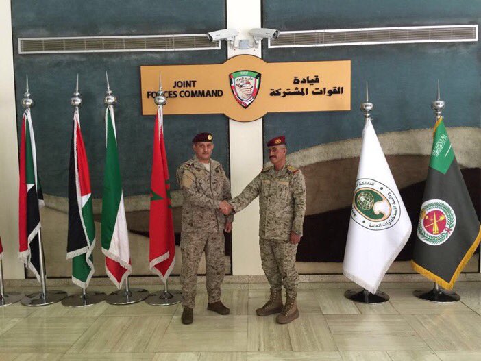 KSA_7_37's tweet photo. قائد القوات المشتركة للتحالف قائد #القوات_البرية #السعودية الفريق الركن فهد بن تركي يستقبل رئيس هيئة الأركان العامة بـ #اليمن اللواءالعقيلي https://t.co/6CbUyrvYTT