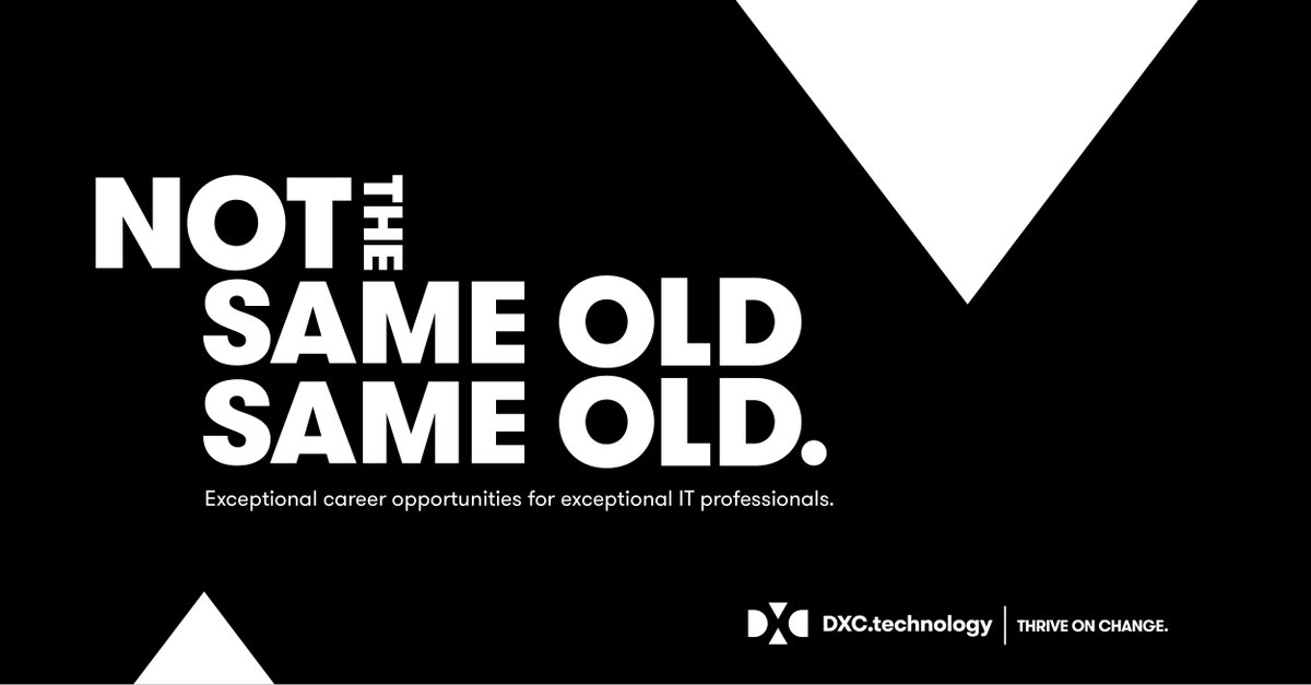 DXCtalent's tweet photo. Not inspired by the same old same old? Explore new career opportunities. Our U.S. Public Sector is hiring! https://t.co/W6H9vZoG3L #JoinDXC https://t.co/syxTgeyTKI