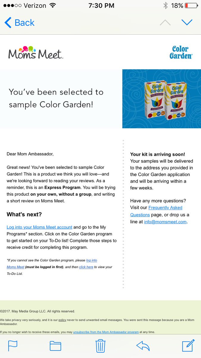 mbdm08's tweet photo. Thank you @MomsMeet I am more than #thrilled to have been chosen for this!!! I am always looking for natural colors in our food #colorgarden https://t.co/hDEBjqX1D3